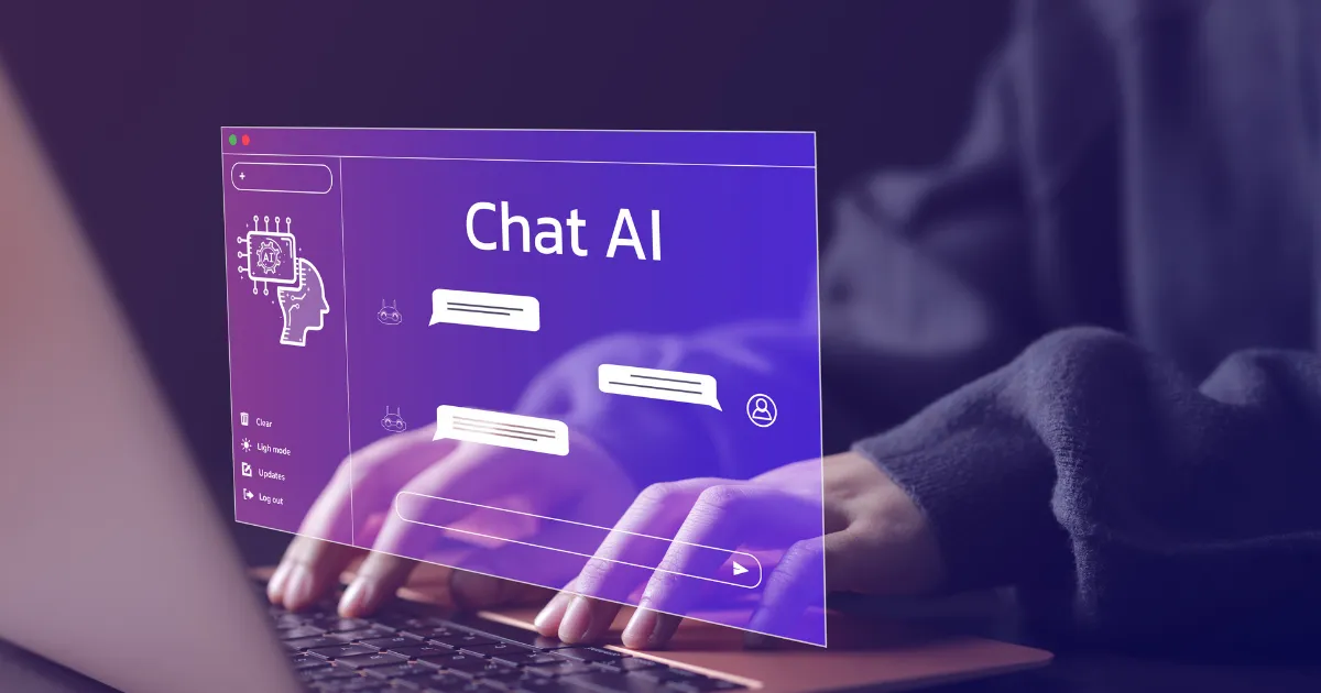 Illustration representing an AI agent handling voice and text conversations with customers 24/7