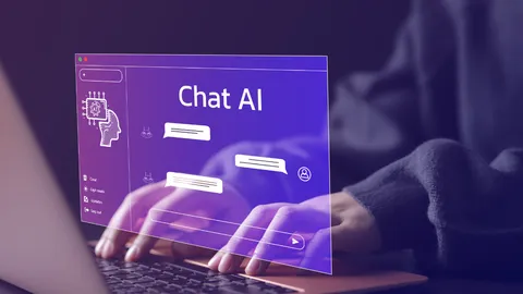 Illustration representing an AI agent handling voice and text conversations with customers 24/7