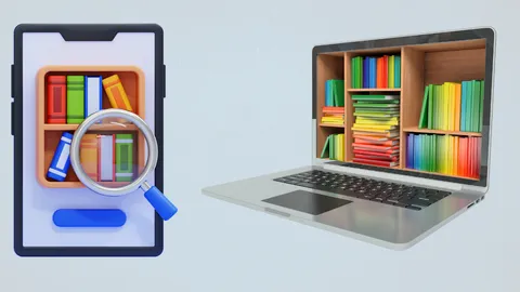 Illustration representing company documents transformed into a digital knowledge library readable by AI