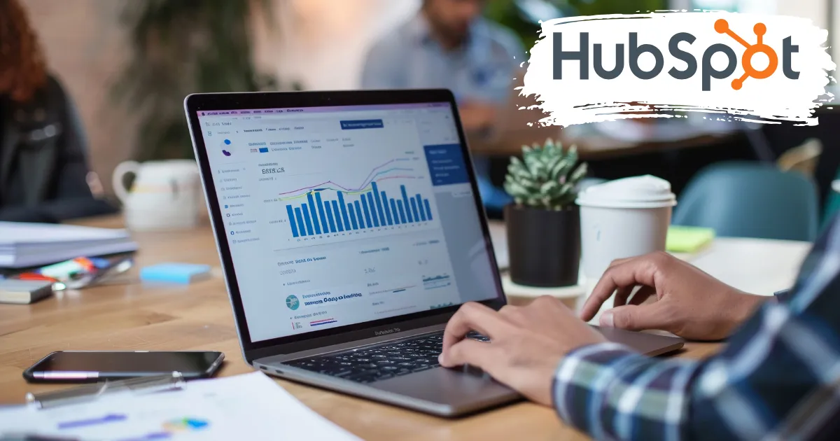Illustration representing HubSpot CRM connected to other sales and marketing tools via n8n