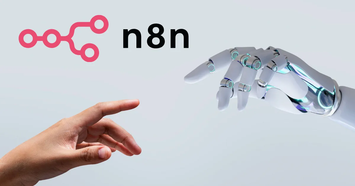 The n8n workflow editor canvas with nodes connected together