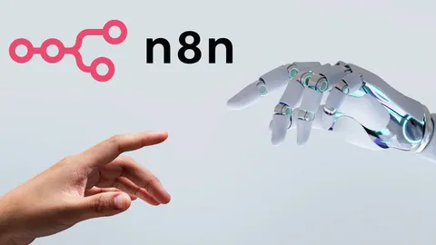 The n8n workflow editor canvas with nodes connected together