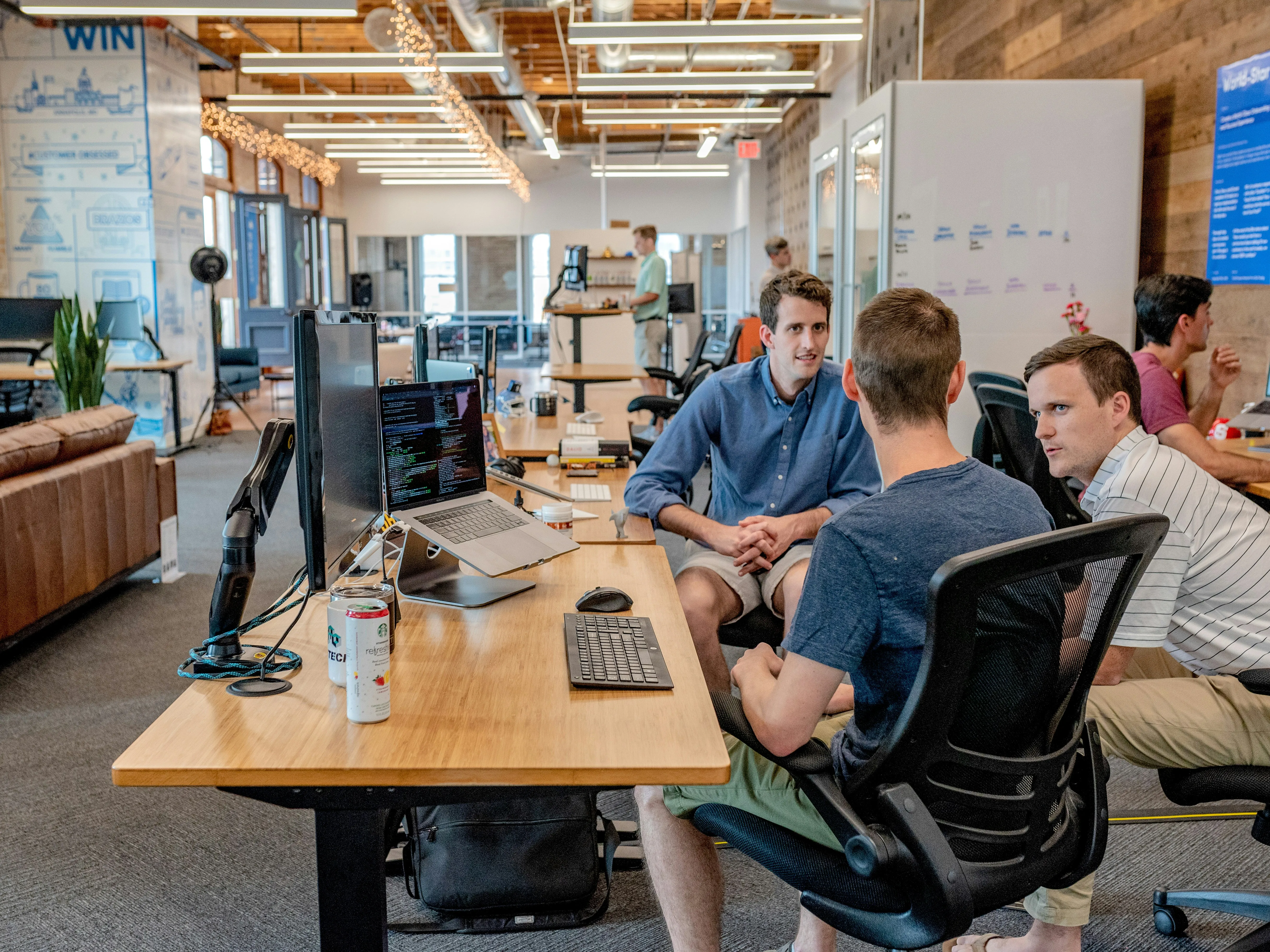 Illustration representing a team meeting planning automation systems with a technology partner
